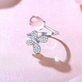 Bague Papillon en Quartz Rose Naturel