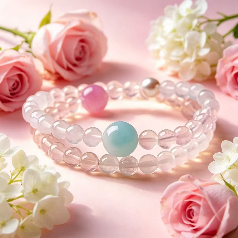 Spring Snow Natural Crystal Bracelet