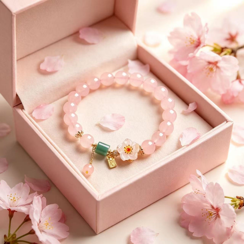 Sakura Love Natural Crystal Bracelet