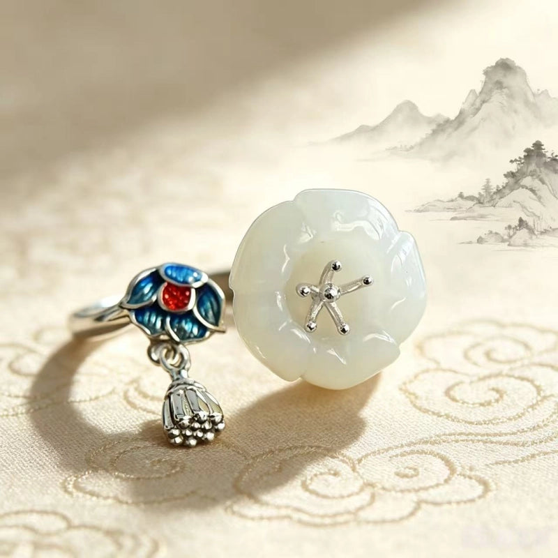 Vintage French Lotus Ring - Rise Above Negativity & Protect Your Energy