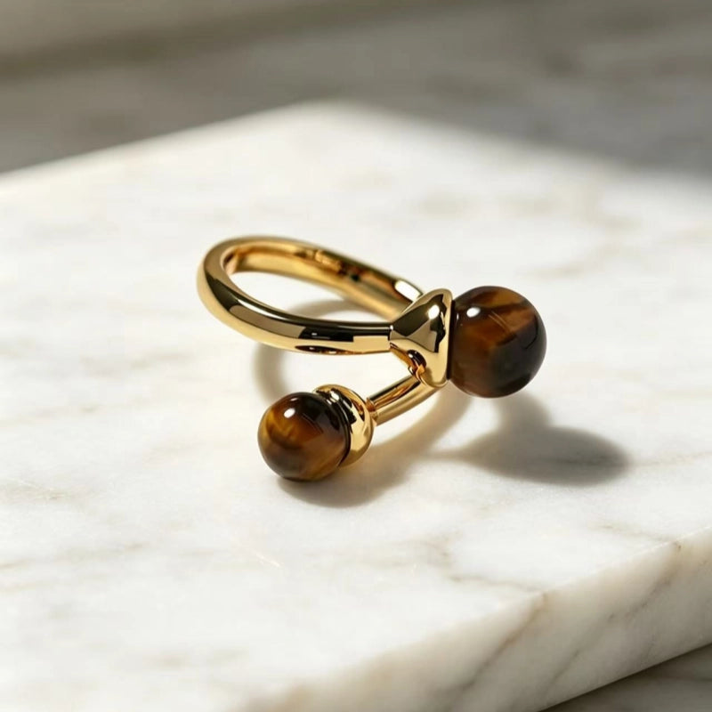 Tiger's Eye Ring - Symbol of Courage & Wealth