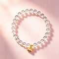 Bracelet Lotus en Cristal Clair – Protection Spirituelle et Mala Attire-Argent