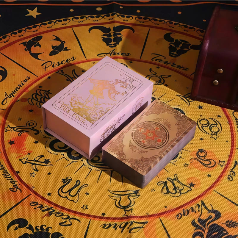 Pink & Gold Foil Celestial Body Tarot Deck