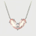 Collier Cœur en Quartz Rose - Guérir et Rétablir avec Amour