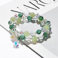 Bracelet de jade serpentin naturel Renouveau du lotus