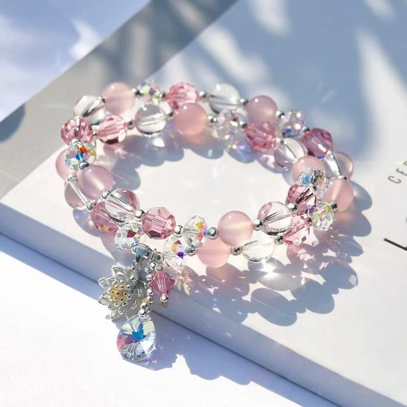 Lotus Renewal Natural Serpentine Jade Bracelet