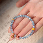 Bracelet en aigue-marine naturelle « Gourde de fortune »