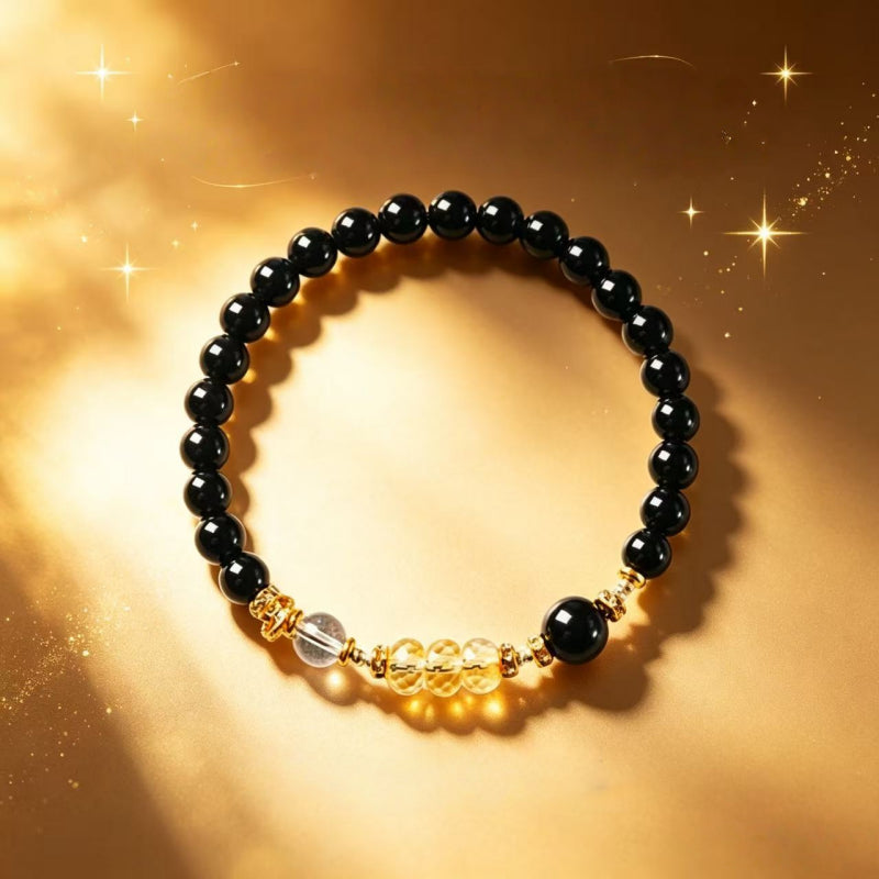 Earth Element Natural Obsidian Bracelet