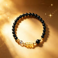 Bracelet en obsidienne naturelle, élément Terre