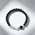 Bracelet en obsidienne naturelle pour l'équilibre de l'élément Eau