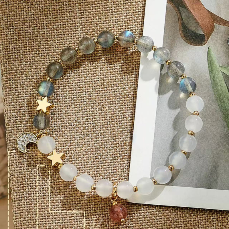 Star Protection Moonstone Bracelet