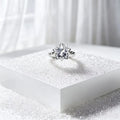 Bague tendance en cristal naturel transparent Starburst