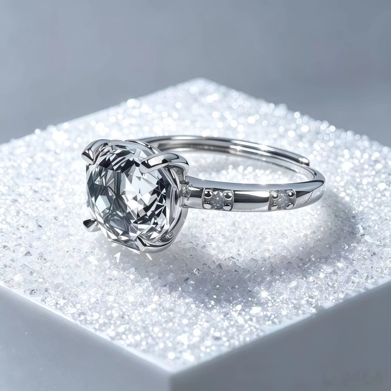 Pristine Natural Clear Crystal Ring Full Imagination