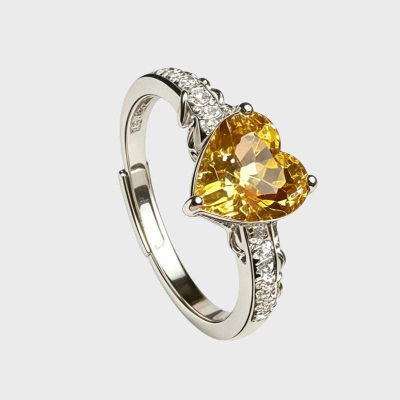 Natural Citrine Wealth-Attracting Love Ring