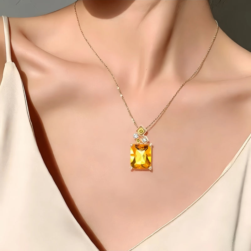 Sunlit Abundance Natural Crystal Necklace