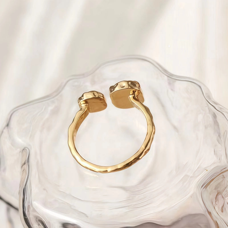 Bague en pierre Œil de Tigre naturel Rétro Melad Nouveau Luxe léger Design Sens Bague Courage