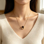 Natural Tiger Eye Stone Necklace, Versatile & Edgy Sweater Chain, Light Luxury Style