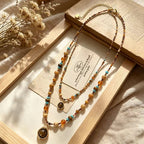 Natural Tiger Eye Stone Necklace — Bohemian Style, Essential for Vacation & Gifting