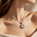 Collier marguerite en citrine naturelle – Attire la richesse et la carrière, énergie solaire
