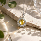Collier marguerite en citrine naturelle – Attire la richesse et la carrière, énergie solaire