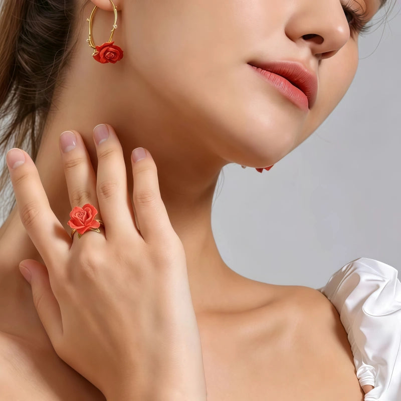 Bague Chuchotement de Nuit Rose - Bague d'Amour