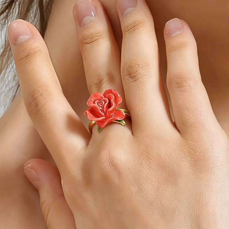 Bague Chuchotement de Nuit Rose - Bague d'Amour