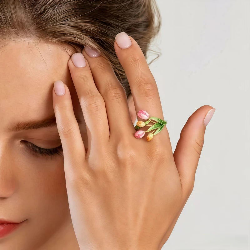 Tulip Fortune Faith Ring – Wear Love, Bloom Luck