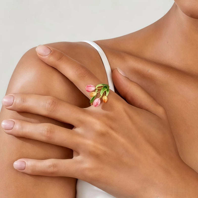 Tulip Fortune Faith Ring – Wear Love, Bloom Luck