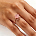 Rose Gold Natural Crystal Love Ring - Embrace Warmth and Luck