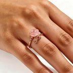 Rose Gold Natural Crystal Love Ring - Embrace Warmth and Luck