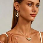 Enamel Daisy Flower Leaf Necklace - Embrace Constant Warmth