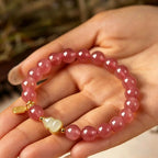 Bracelet en quartz fraise naturel "Gentle Soul"