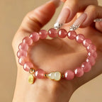 Bracelet en quartz fraise naturel "Gentle Soul"