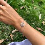 Aurora Crescent Starlight Double Layer S999 Bracelet - Carry Cosmic Blessings With You