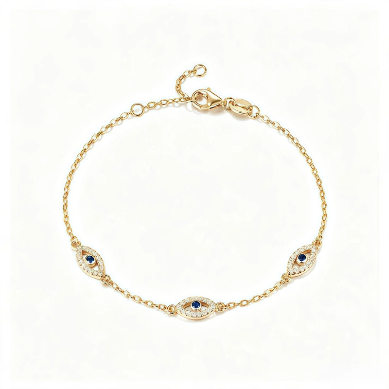 Devil's Eye Bracelet, Pure Silver Zircon Light Luxury Bracelet