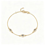 Devil's Eye Bracelet, Pure Silver Zircon Light Luxury Bracelet
