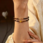 Natural Tiger Eye Double Layer Bracelet - Fortune-Attracting & Luck-Boosting
