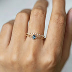 Goddess of Radiance Moonstone Stackable Rings – Gentle Intuition, Feminine Protection