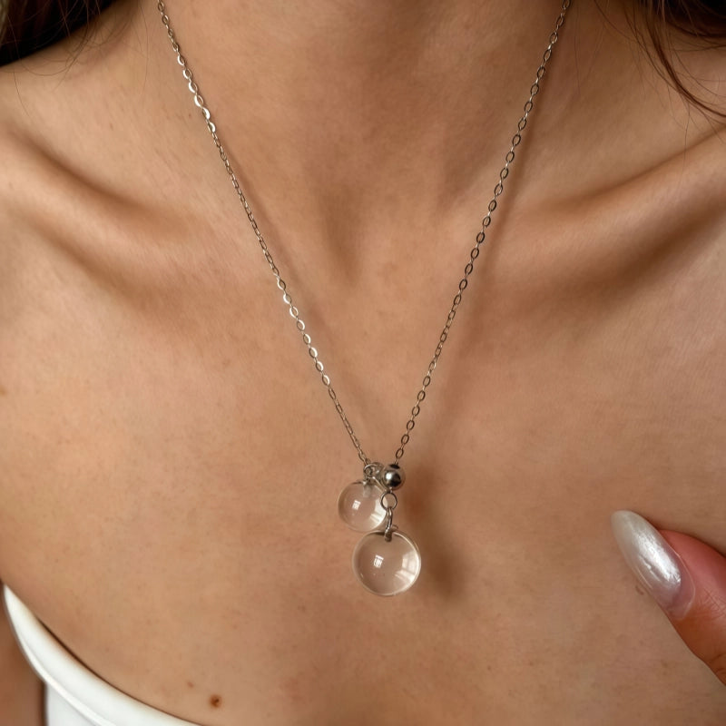 Clear Quartz Pull-Ajust Necklace - Inner purity & Clear expression