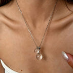 Collier à ajustement facile en quartz clair - Pureté intérieure et expression claire
