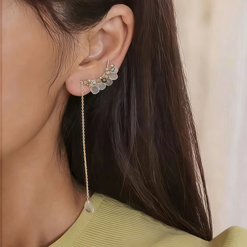 Boucles d'oreilles asymétriques en quartz rose, Princesse Conte de fées – Romance & Confiance