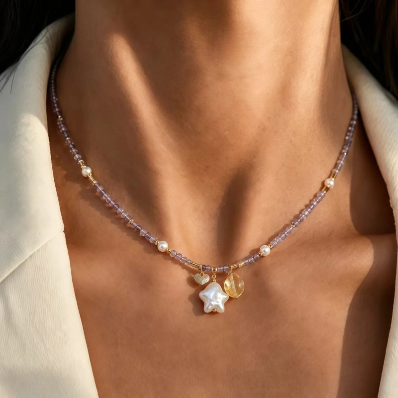 Amethyst Citrine Star Pearl – Align Wealth & Intuition