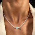 Clear Brave Wings Necklace - Courage Necklace