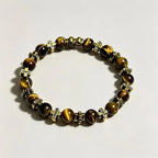 Vintage Cross Tiger Eye Beaded Bracelet - Wealth Attracting