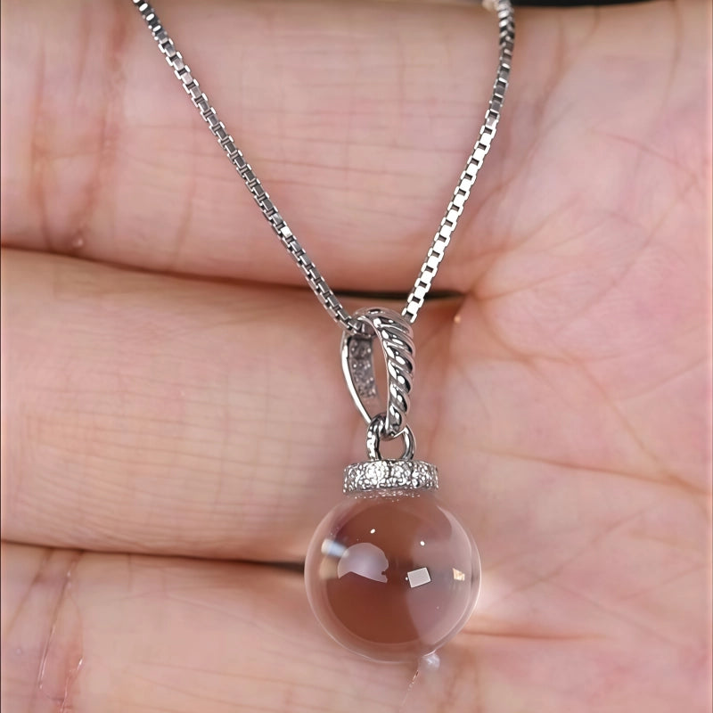 Natural White Crystal Necklace, Elegant and Luxurious Women's Collarbone Chain