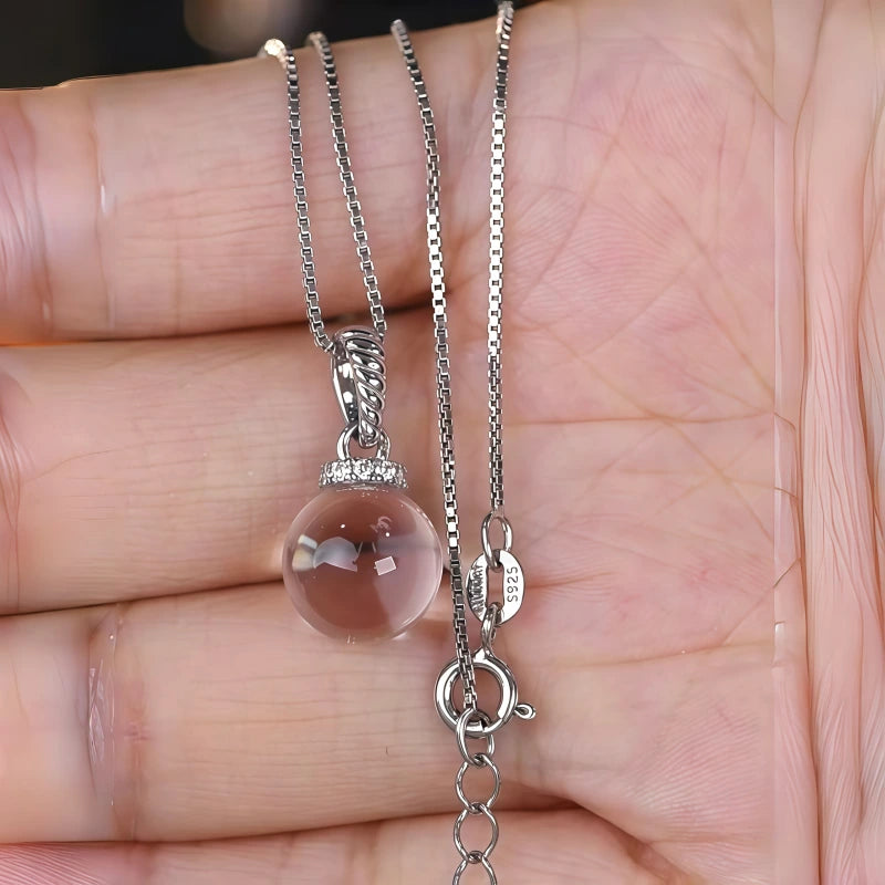 Natural White Crystal Necklace, Elegant and Luxurious Women's Collarbone Chain