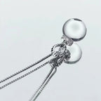 Natural White Crystal Necklace, Elegant and Luxurious Women's Collarbone Chain