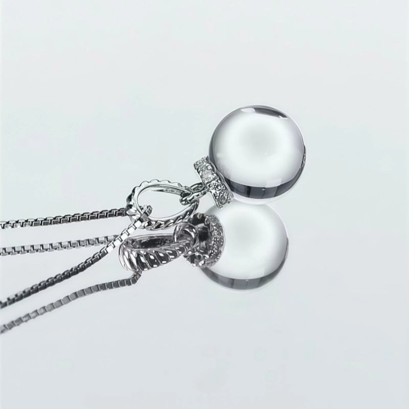 Natural White Crystal Necklace, Elegant and Luxurious Women's Collarbone Chain