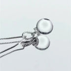 Natural White Crystal Necklace, Elegant and Luxurious Women's Collarbone Chain