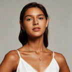 Natural White Crystal Necklace, Elegant and Luxurious Women's Collarbone Chain